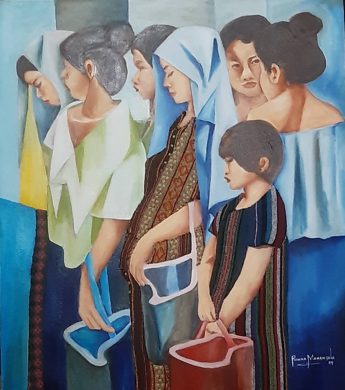 Inspired by Vicente Manansala's "Pila sa Bigas"